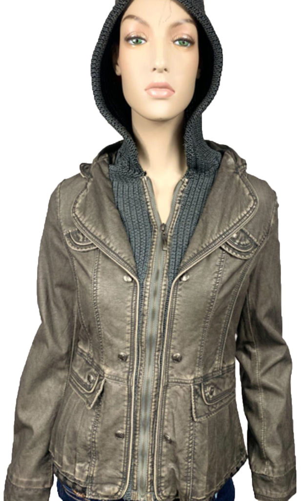 Women\'s Faux Leather (801104) MontanaCo Company – Gry Jacket Clothing 
