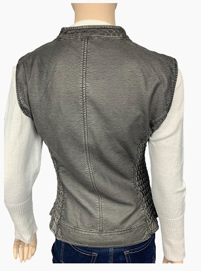 ESQUALO Quilted Faux Leather Vest – Styleska Boutique