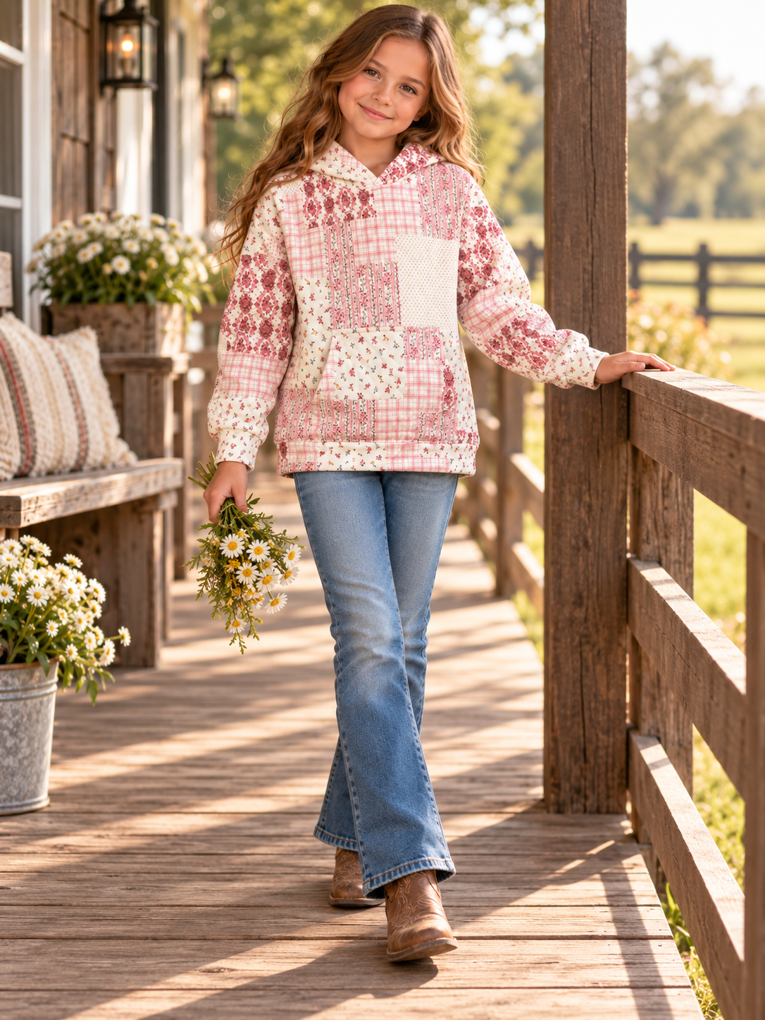 Girls' Printed Performance Hoodie | Style 2509029
