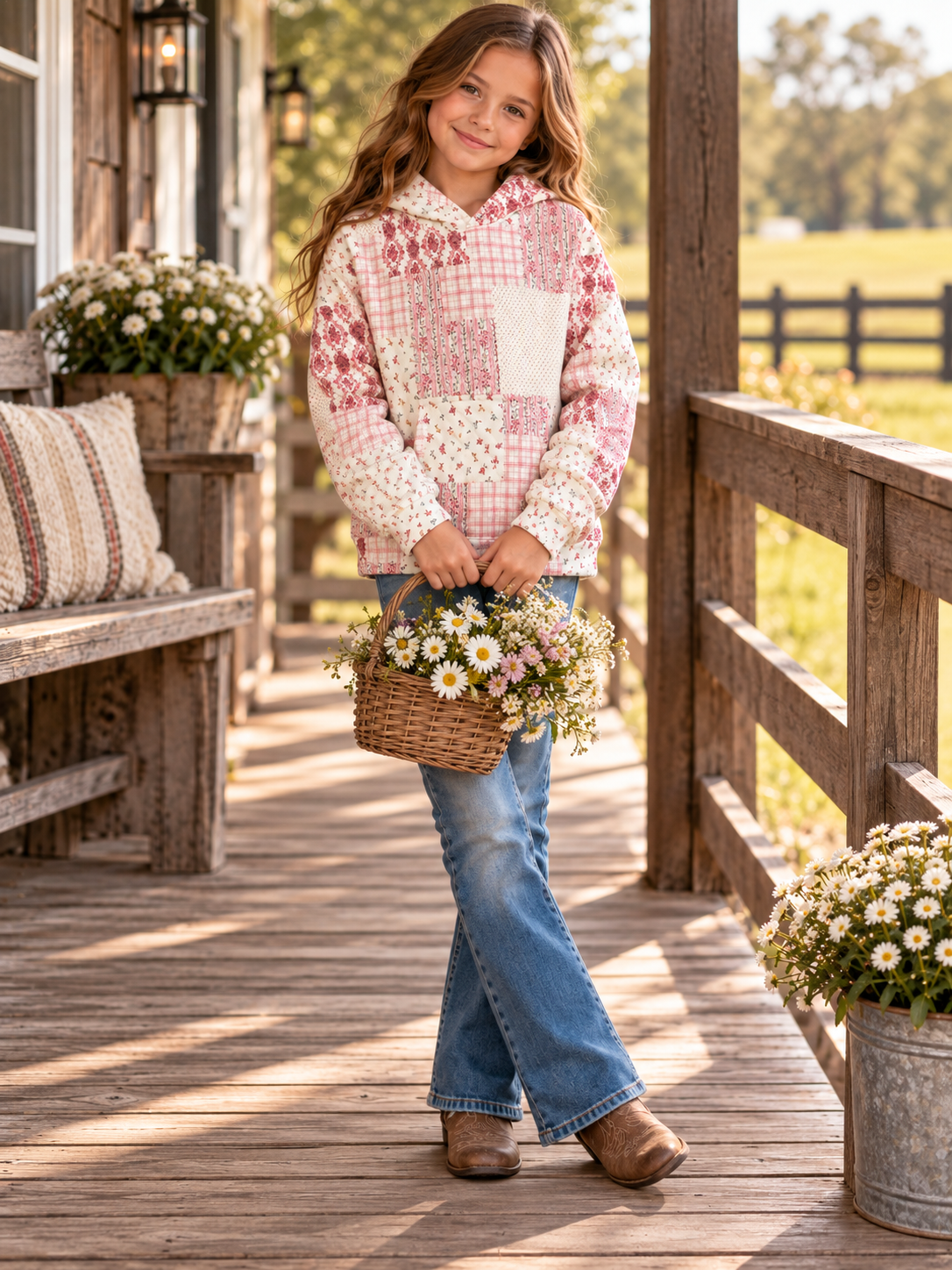 Girls' Printed Performance Hoodie | Style 2509029
