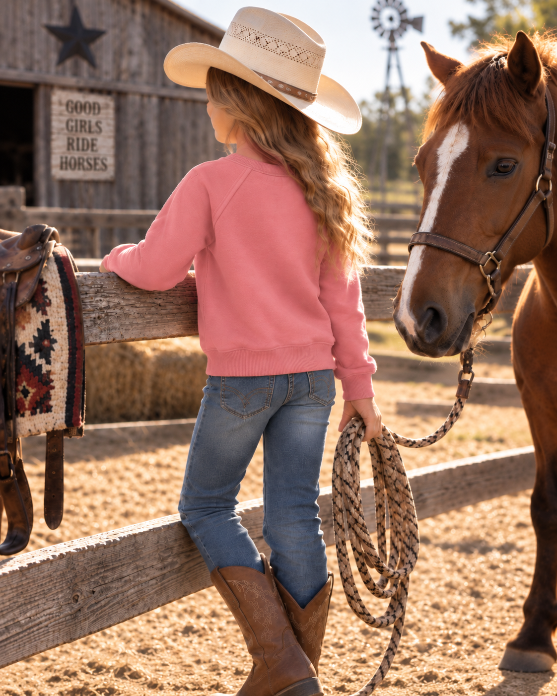 Girls' Western Graphic Sweatshirt | Style 25090327