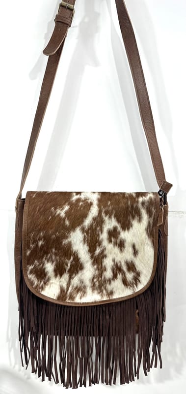 Genuine Leather Fringe Crossbody Bag | Style 5321