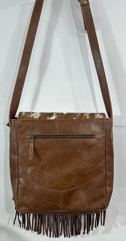 Genuine Leather Fringe Crossbody Bag | Style 5321
