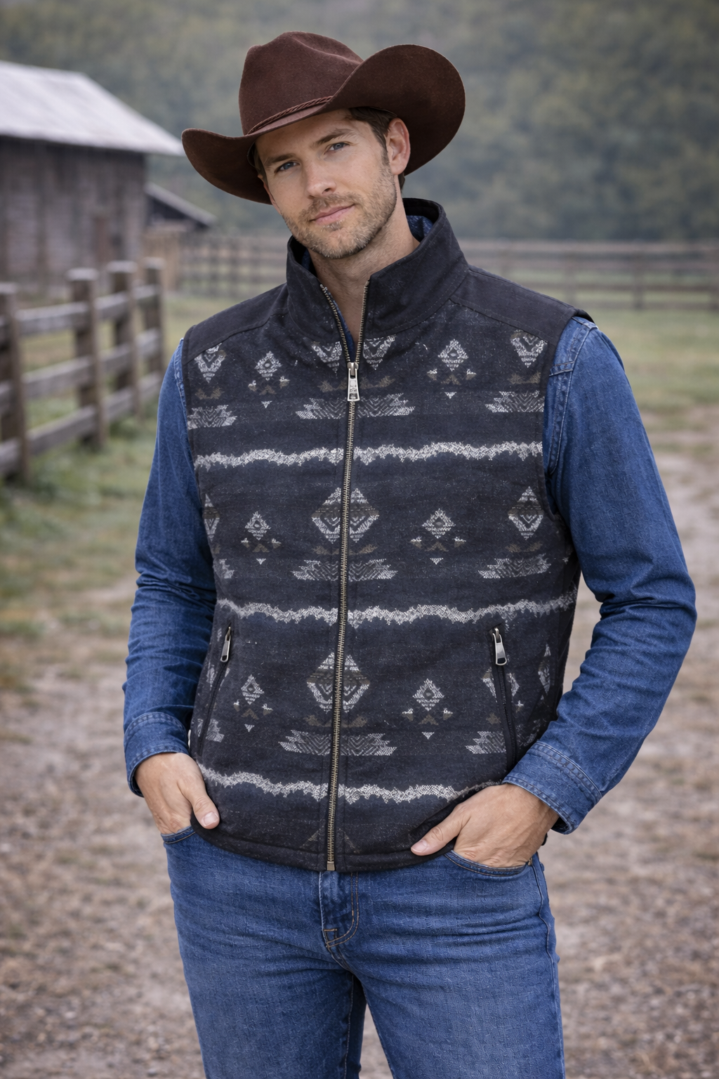 Men's Aztec Print Conceal and Carry