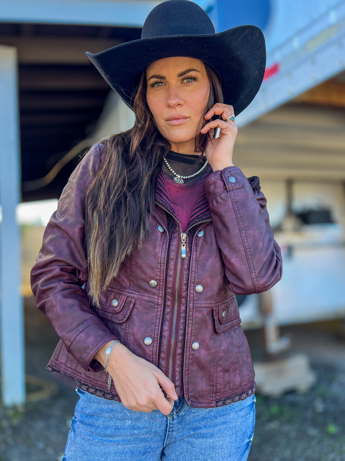 Ladies' Faux Leather Jacket | Style 801104-2200
