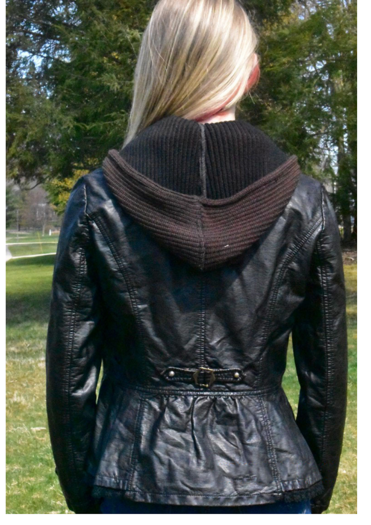 Ladies' Faux Leather Jacket | Style 801108-CHOCO