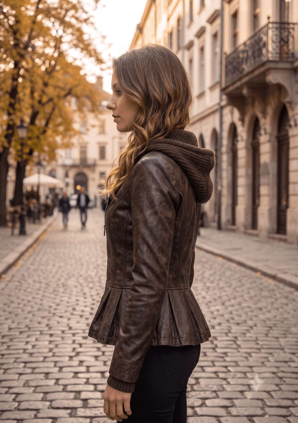 Ladies' Faux Leather Jacket | Style 801108-CHOCO