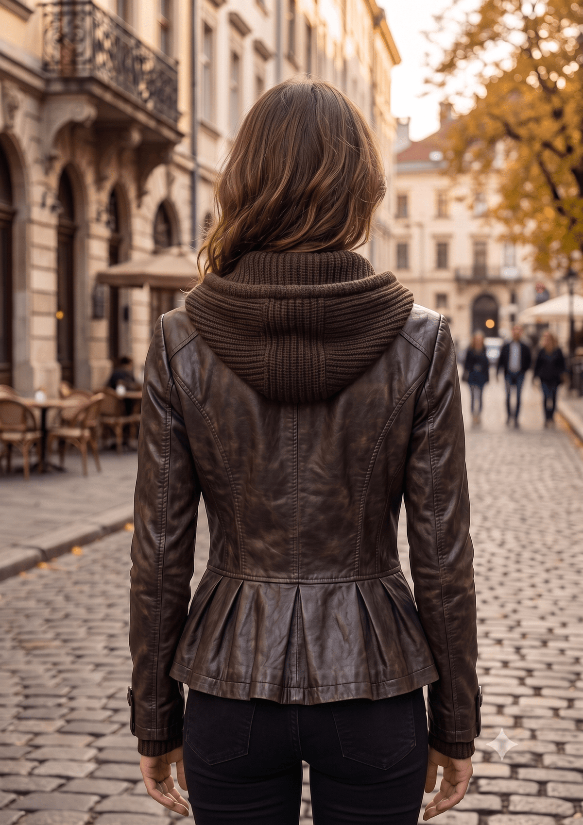 Ladies' Faux Leather Jacket | Style 801108-CHOCO