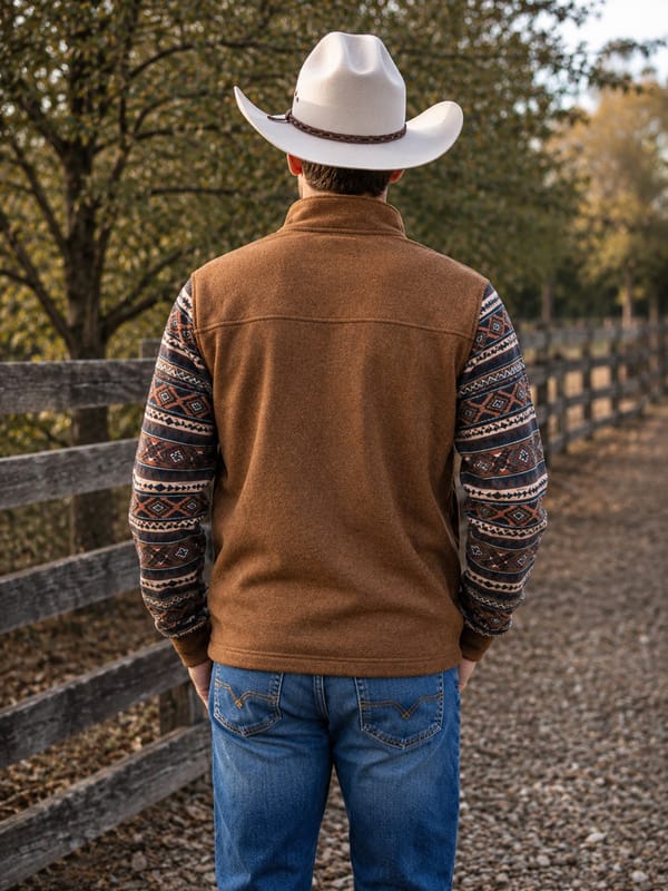 Men's Western Fleece Pullover | Style AT-261
