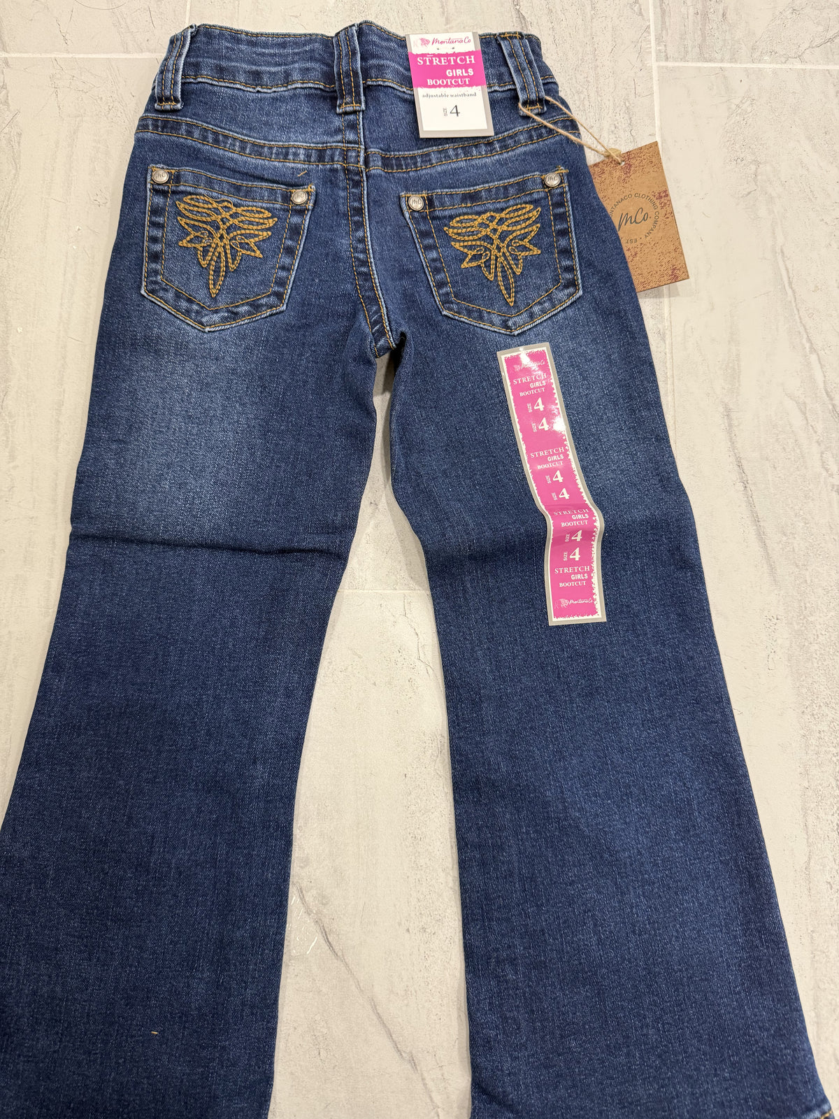 Girls' Western Stretch Bootcut Jeans – Medium Wash | ATWGJ-1