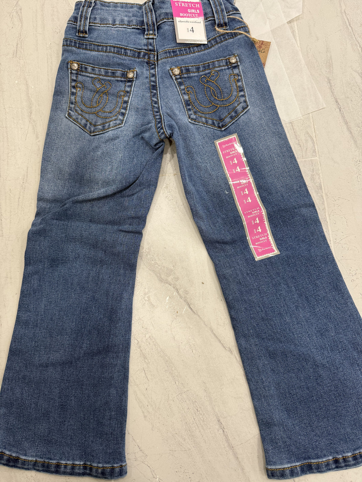 Girls' Western Stretch Bootcut Jeans | ATWGJ-2