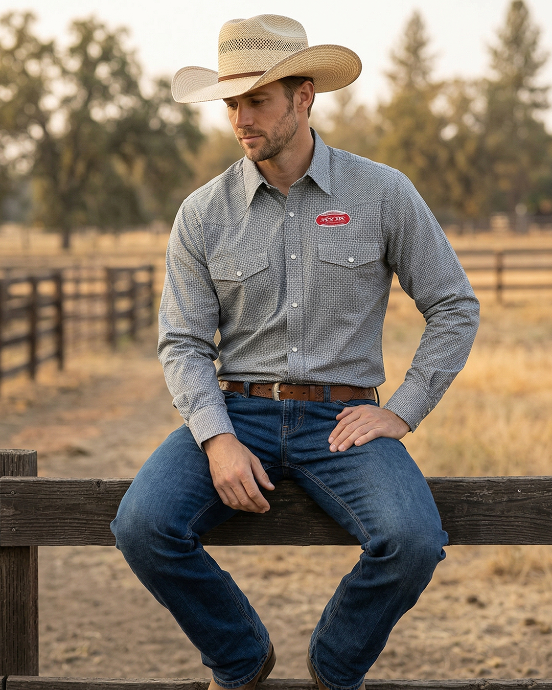Men's Premium Cotton Western Snaps Long Sleeves Shirts.ML-2609