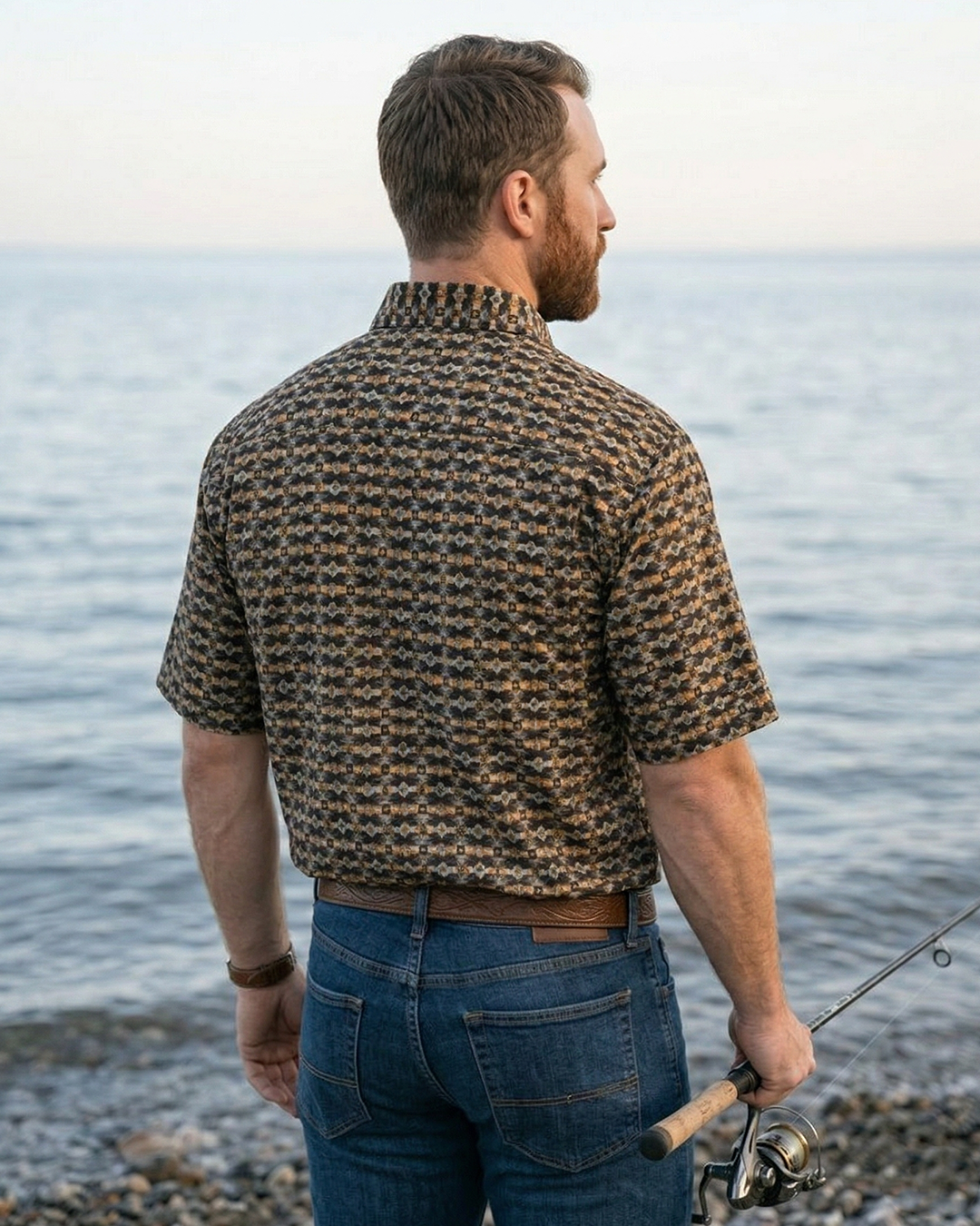 Men's Western Fishing shirts with Snaps.M-F-4