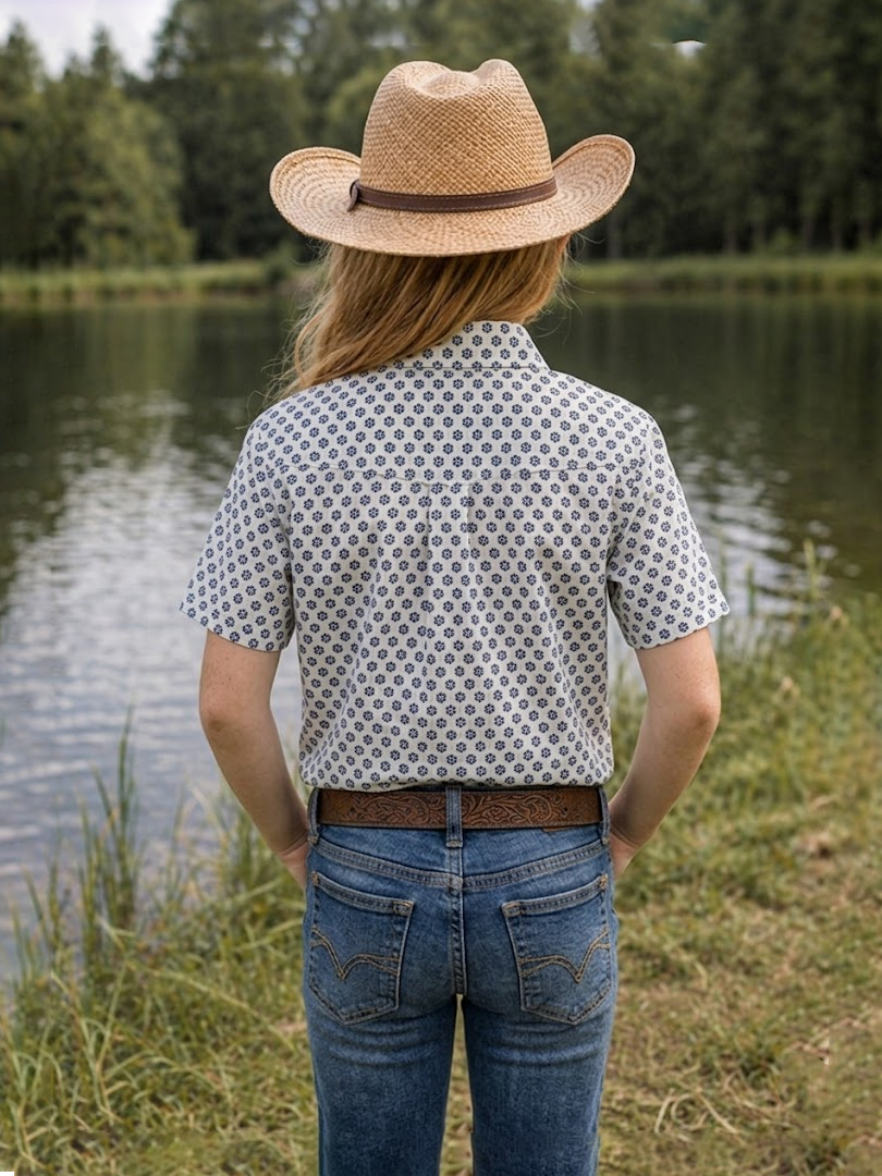 Girl's Western Fishing shirts with Snaps.BCAV-61