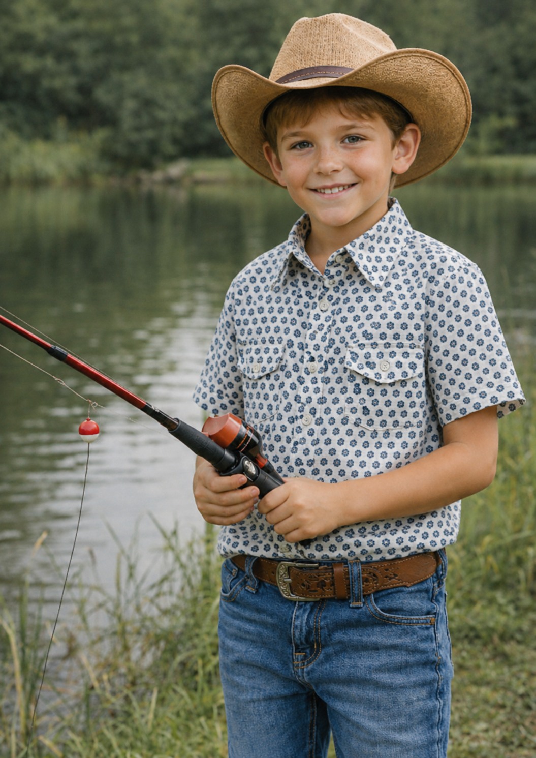 Boys Western Fishing shirts with Snaps.BCAV-61