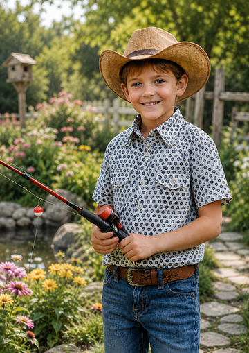 Boys Western Fishing shirts with Snaps.BCAV-61