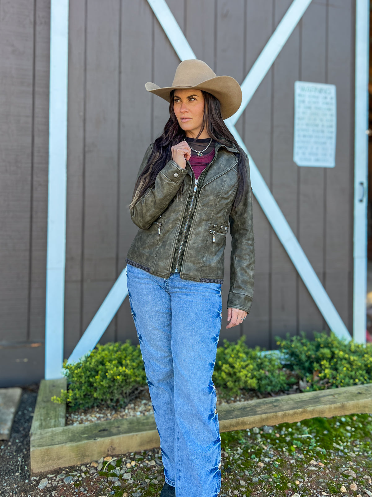 Ladies' Faux Leather Jacket | Style BF1701-6100