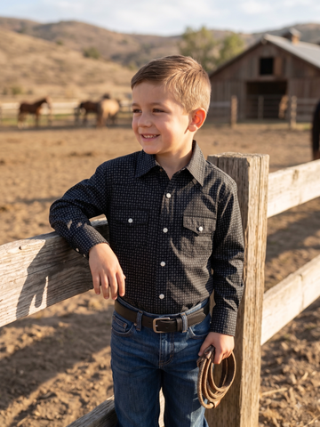 Boys' Western Snap Shirt with Stretch | Style BF-26803