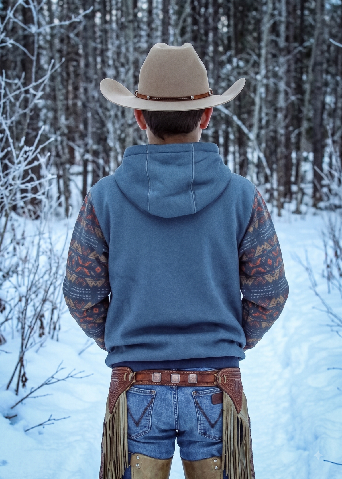 Boys' Western Print Hoodie | Style BH-26010