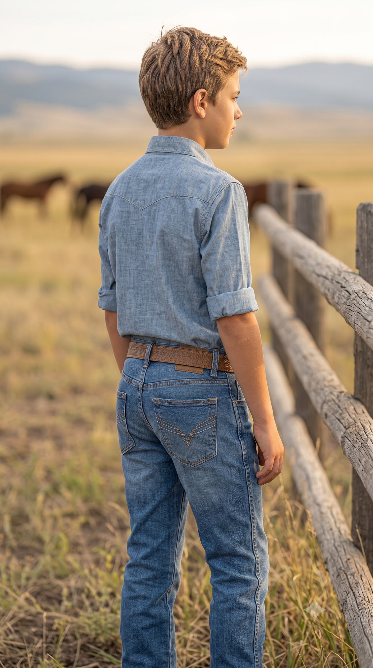 Boys' Western Stretch Jeans | BJ-509