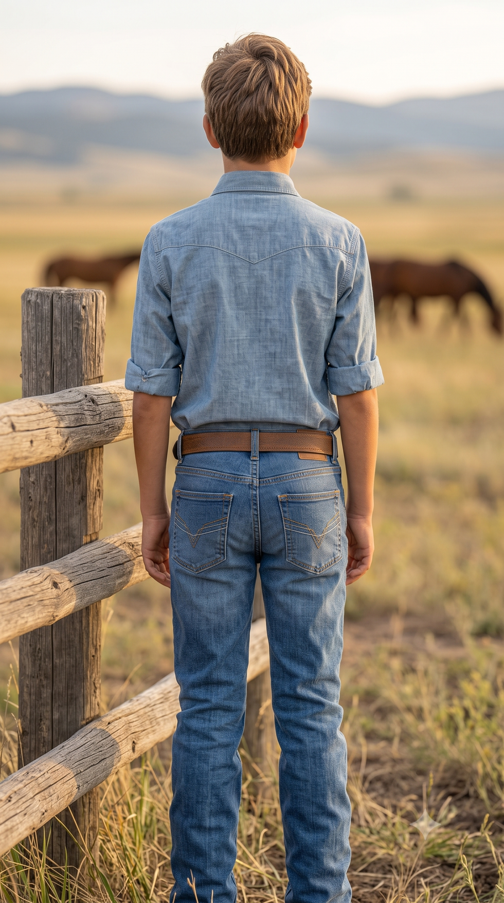 Boys' Western Stretch Jeans | BJ-509