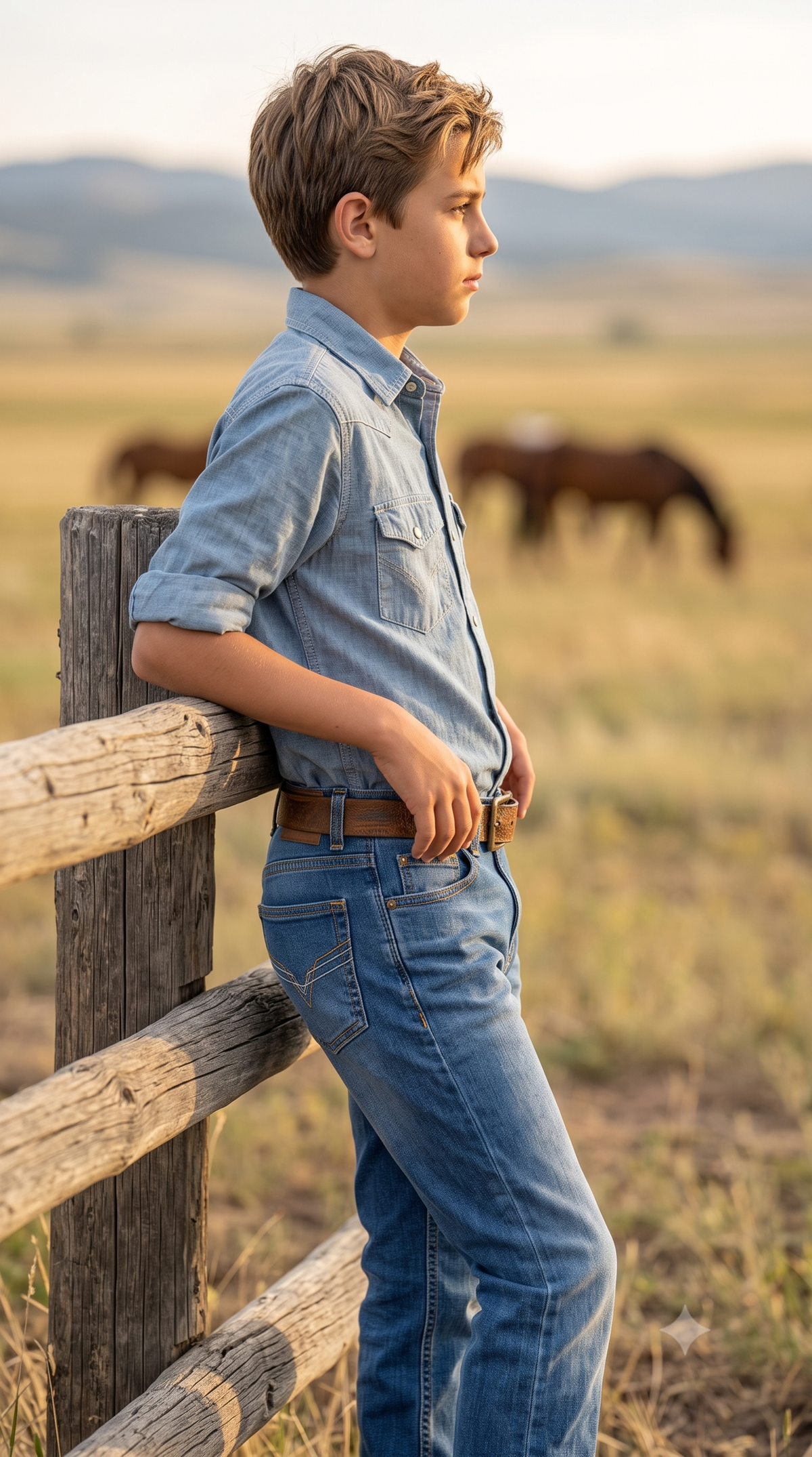 Boys' Western Stretch Jeans | BJ-509