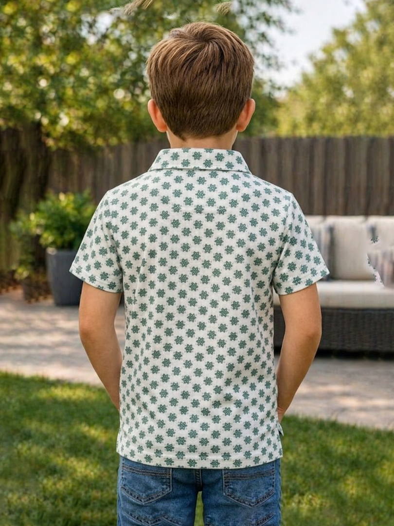 Boys Western Knit Polo with Snaps.BP-208