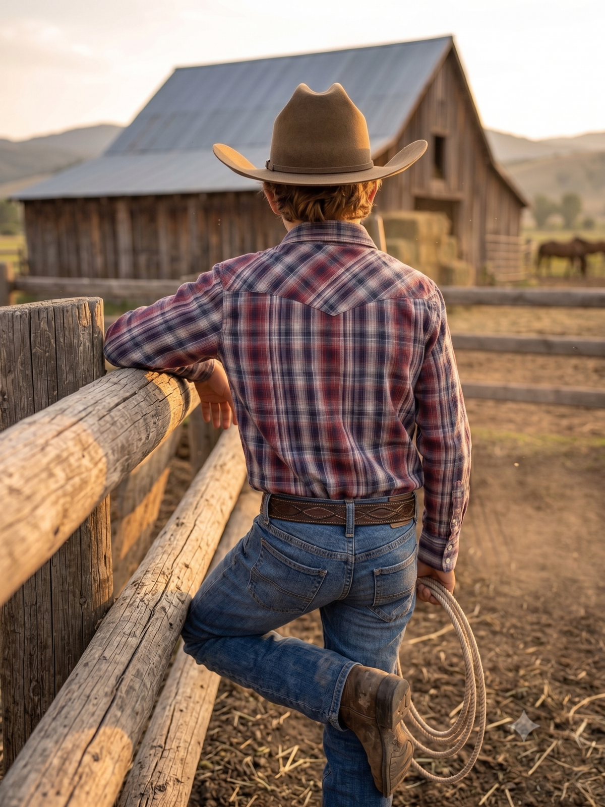 Boys' Western Snap Shirt with Stretch | Style BP-26901