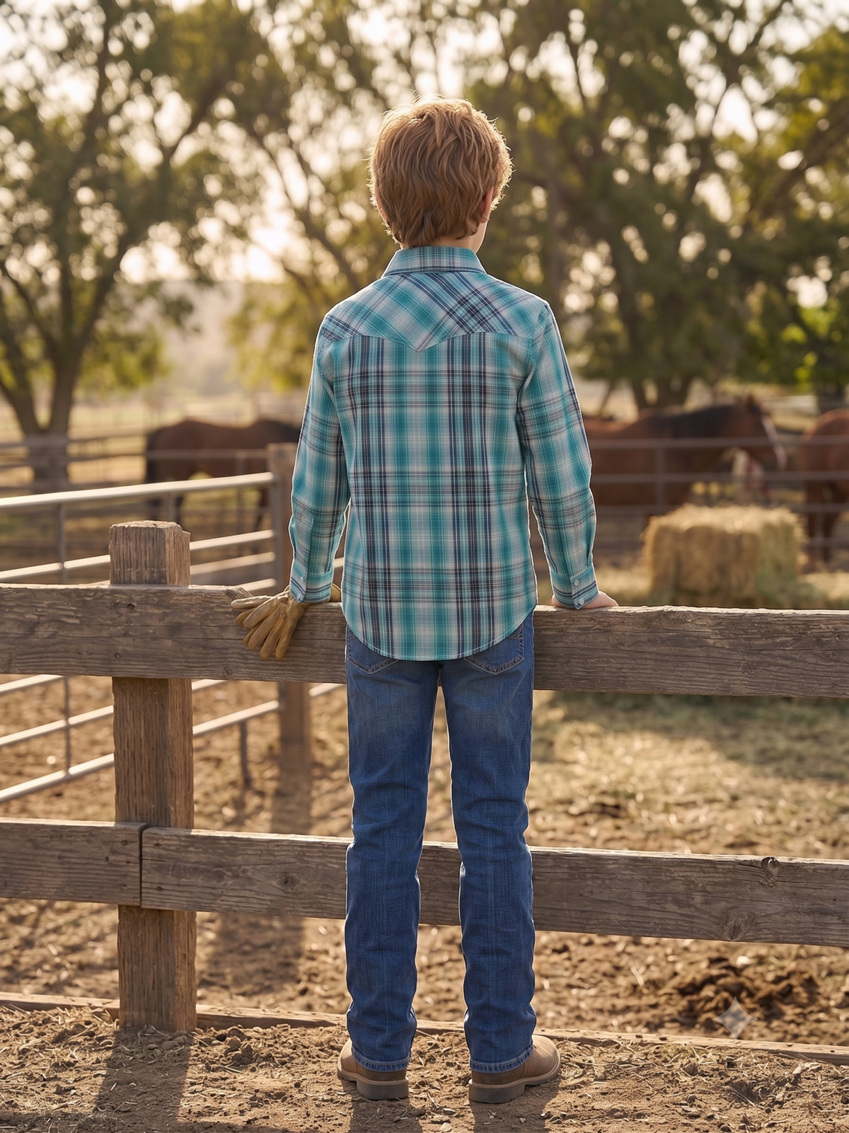 Boys' Western Snap Shirt with Stretch | Style BP-26903