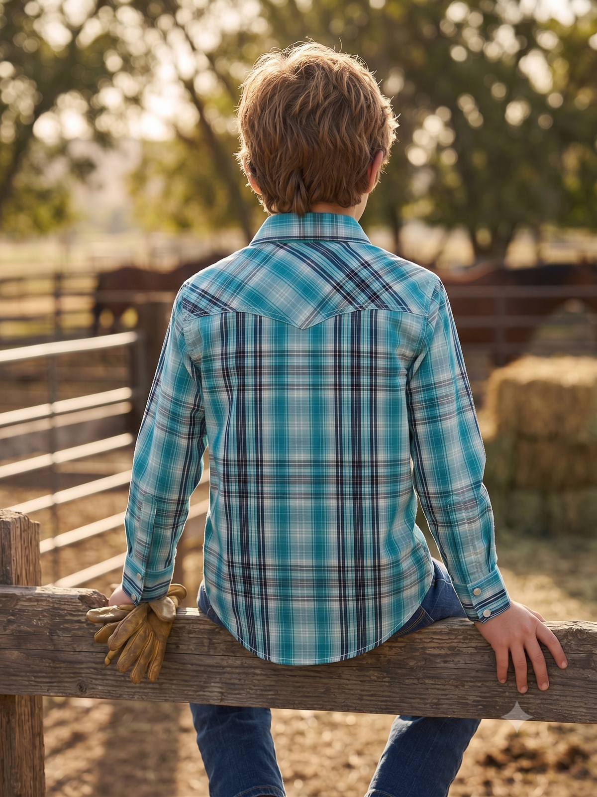 Boys' Western Snap Shirt with Stretch | Style BP-26903