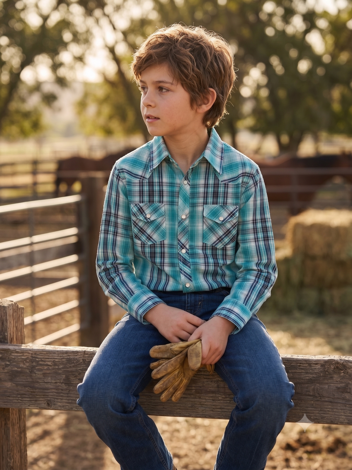 Boys' Western Snap Shirt with Stretch | Style BP-26903