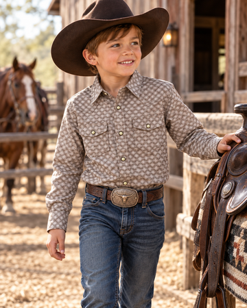 Boys' Western Snap Shirt with Stretch | Style BS-3001