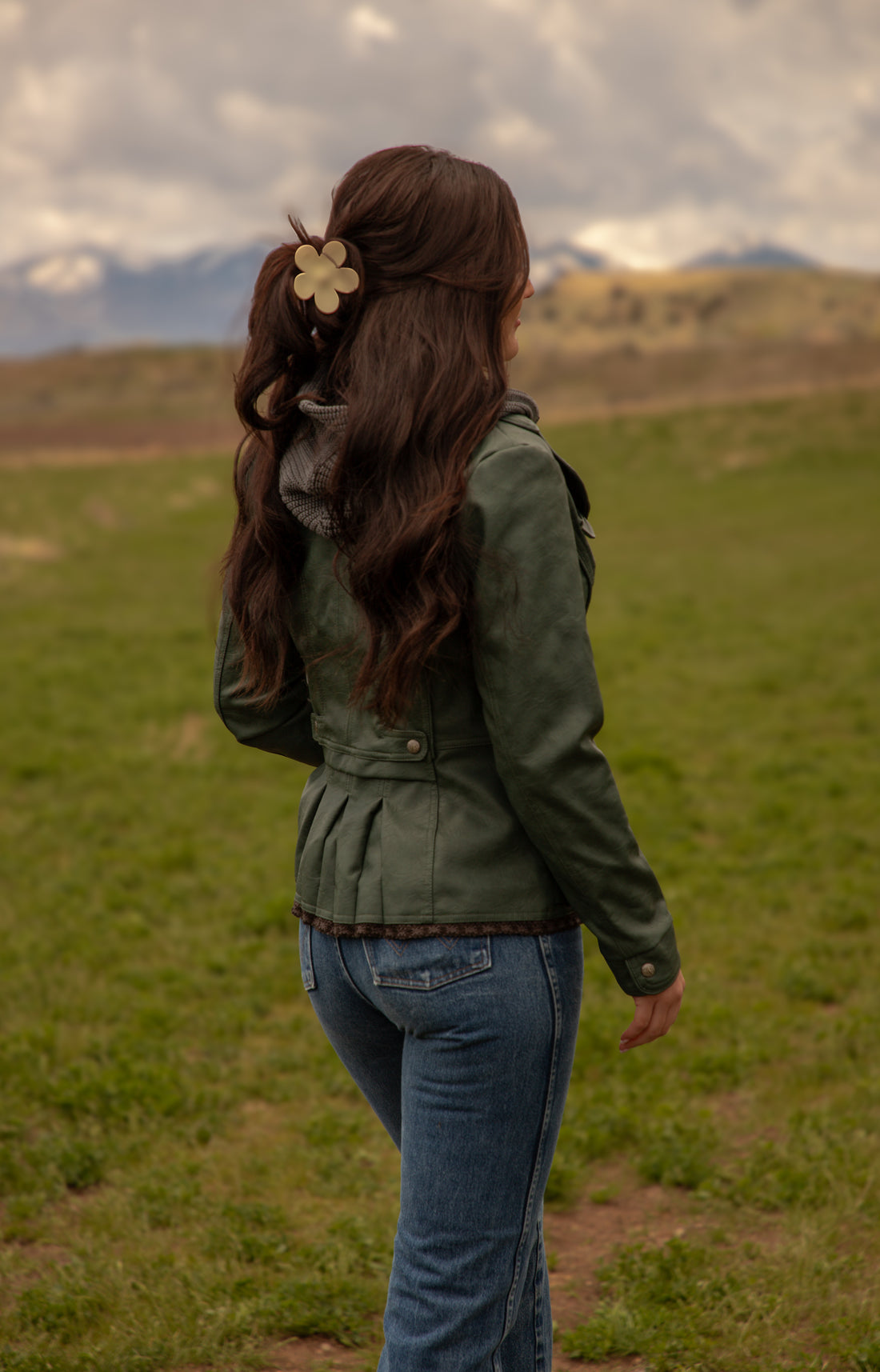 Ladies' Faux Leather Jacket | Style 801104-GRN