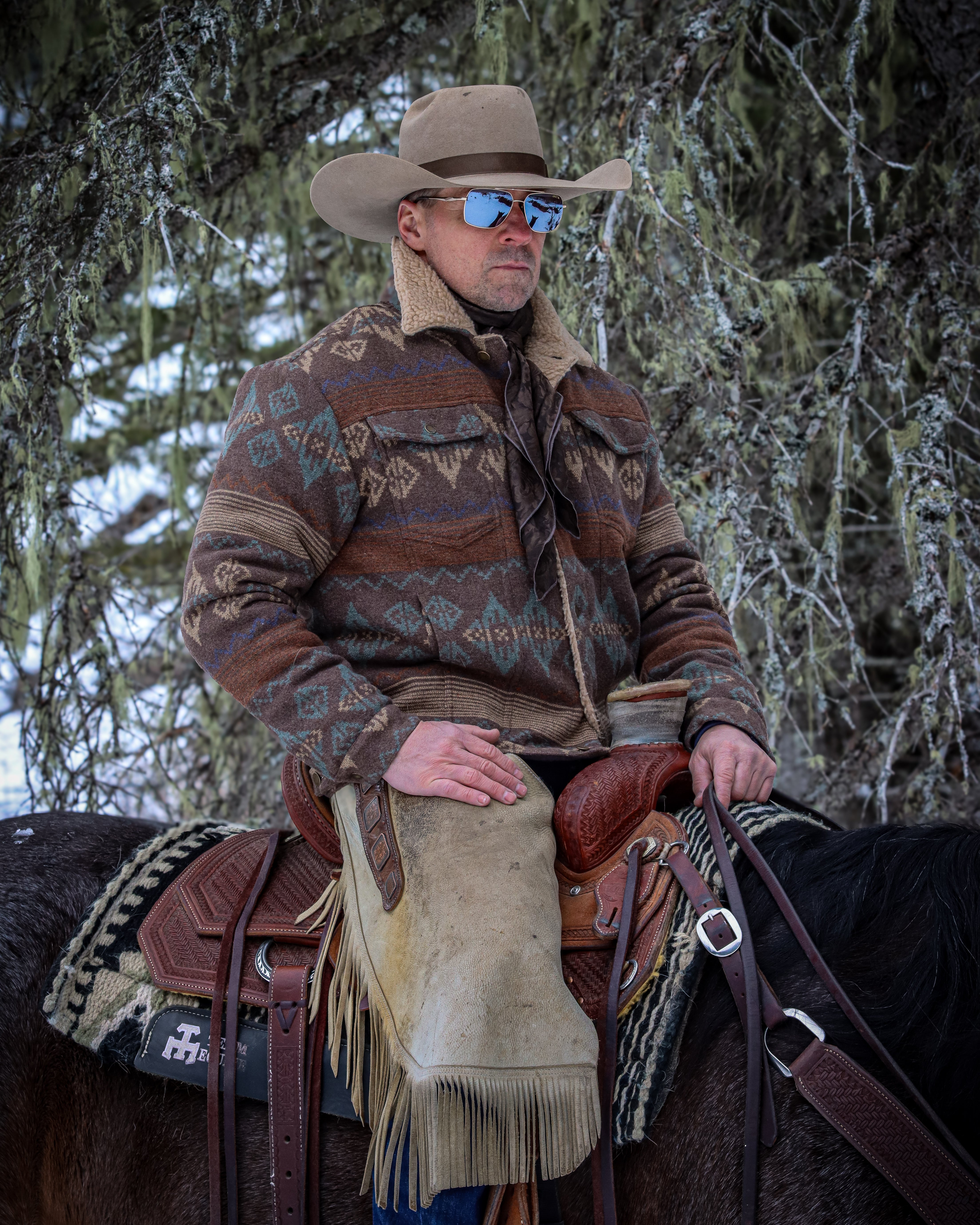 Montana Co. Sherpa- Lined Southwestern/Aztec Jacket