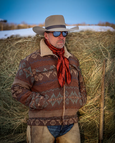 Montana Co. Sherpa- Lined Southwestern/Aztec Jacket