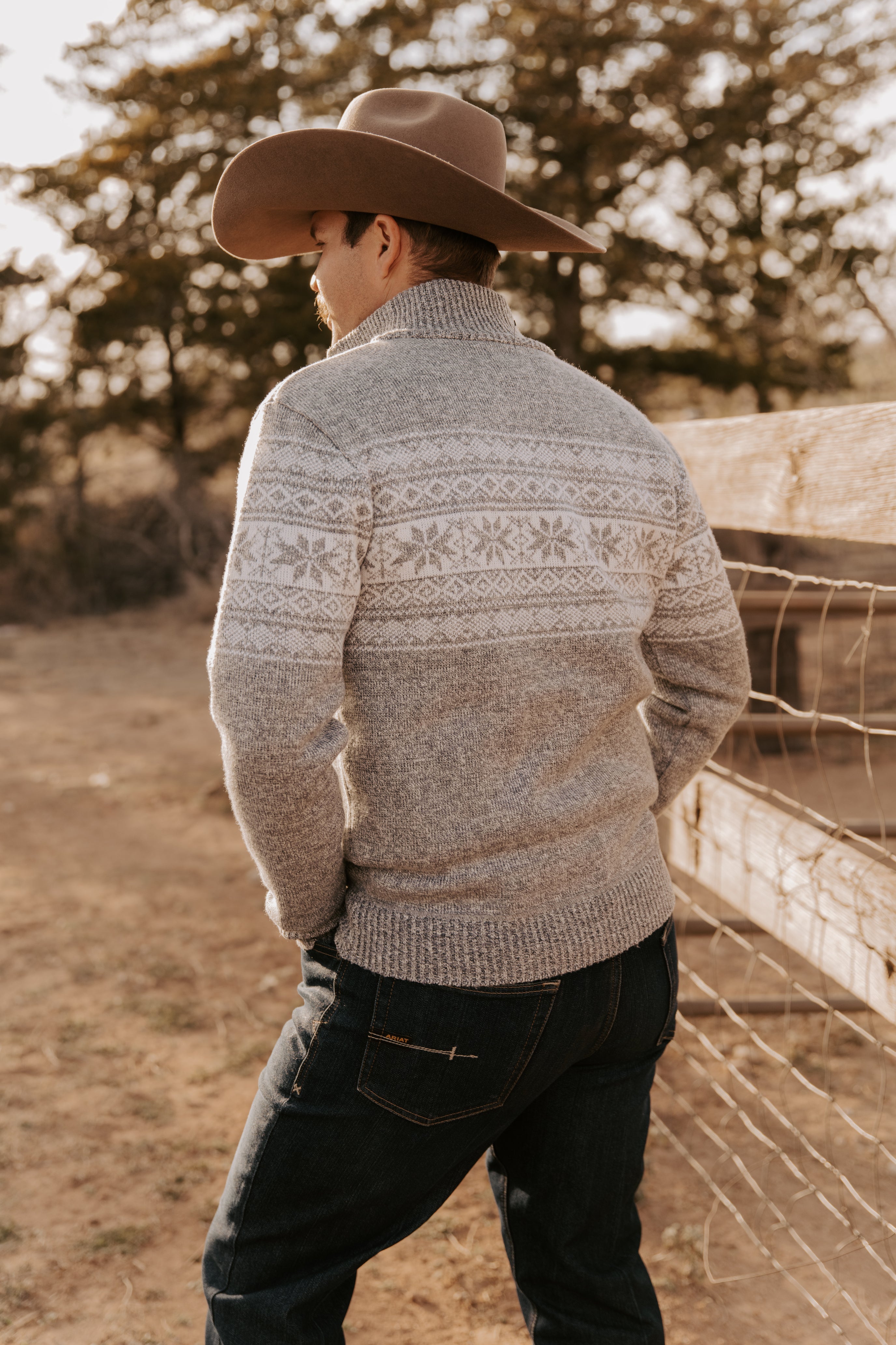 Men's Quarter-Zip Premium Acrylic Fabric Sweater