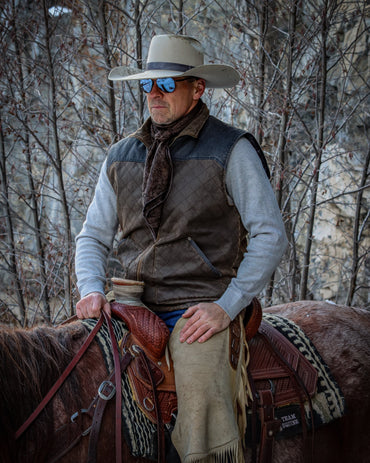 Men's Faux Oilskin Canvas Vest