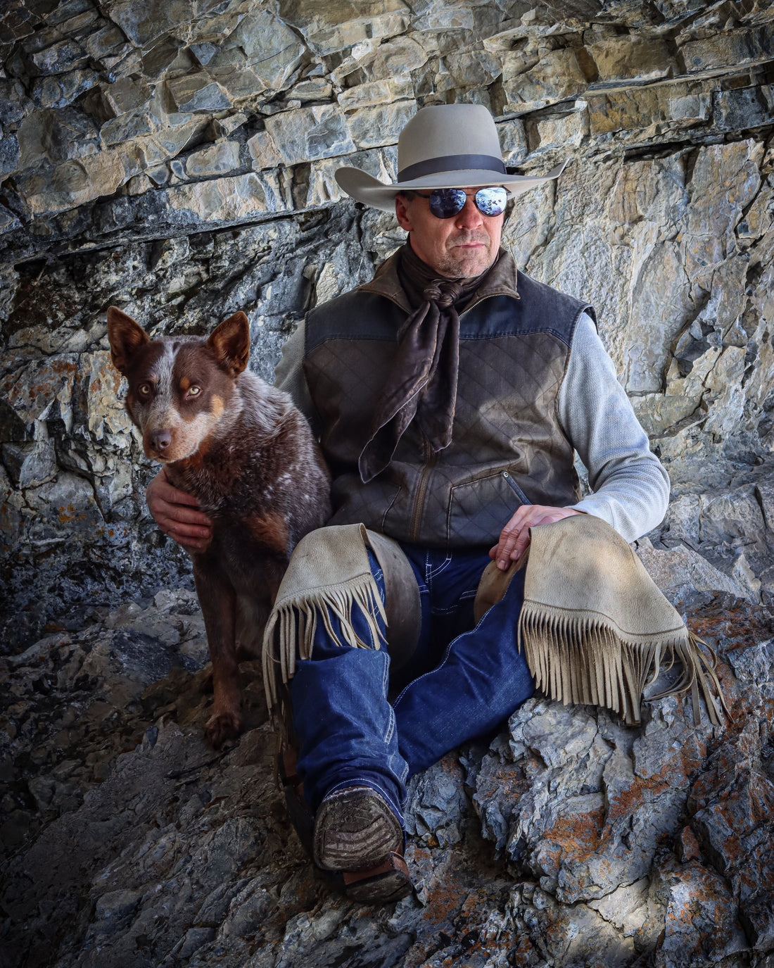 Men's Faux Oilskin Canvas Vest