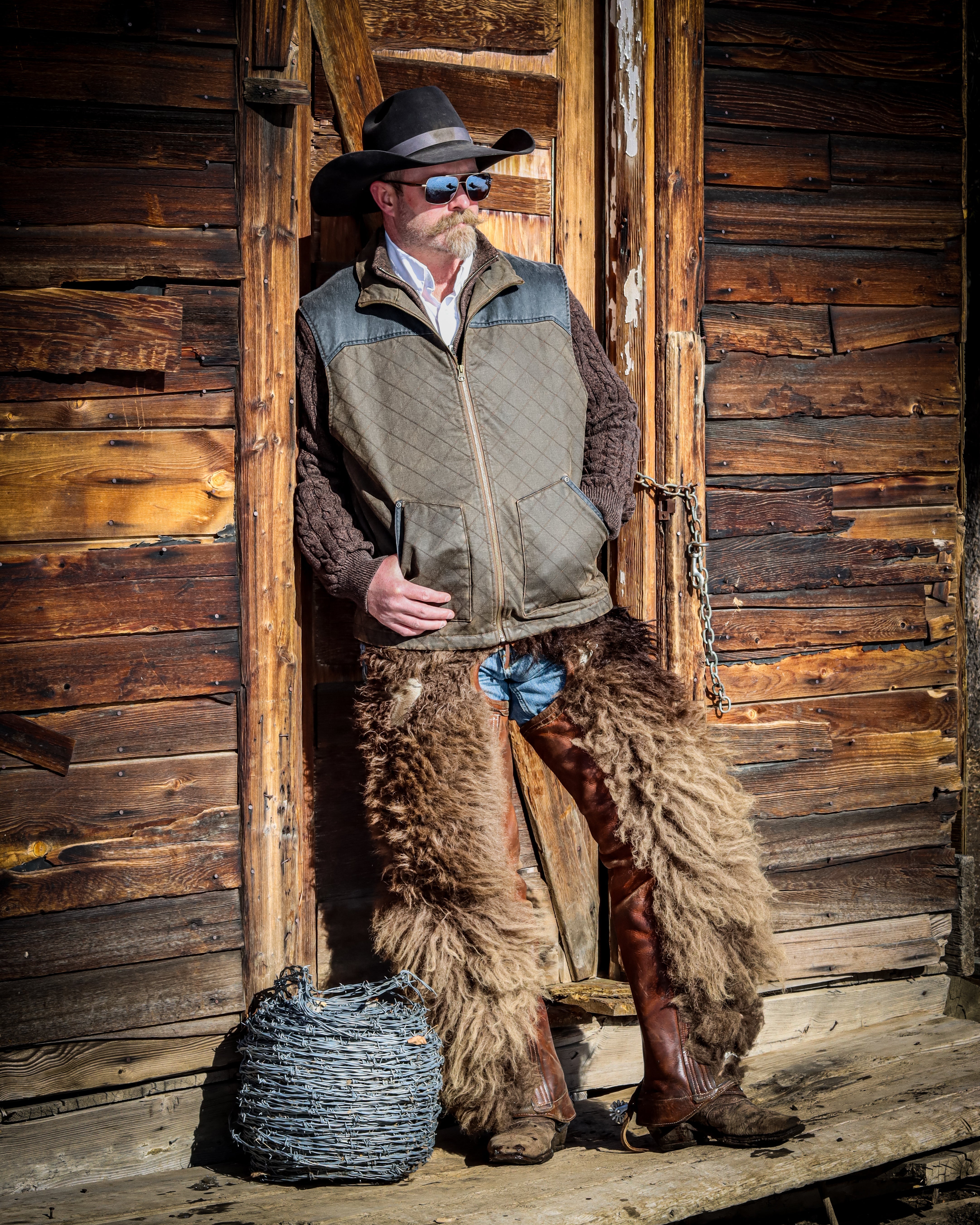 Men's Faux Oilskin Canvas Vest