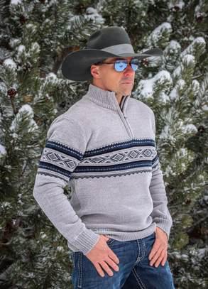 Men's Quarter-Zip Western Pullover | Style LW17