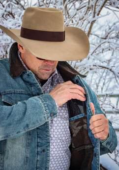 Men's Insulated Western Denim Jacket | Style M261114