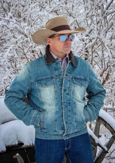 Men's Insulated Western Denim Jacket | Style M261114