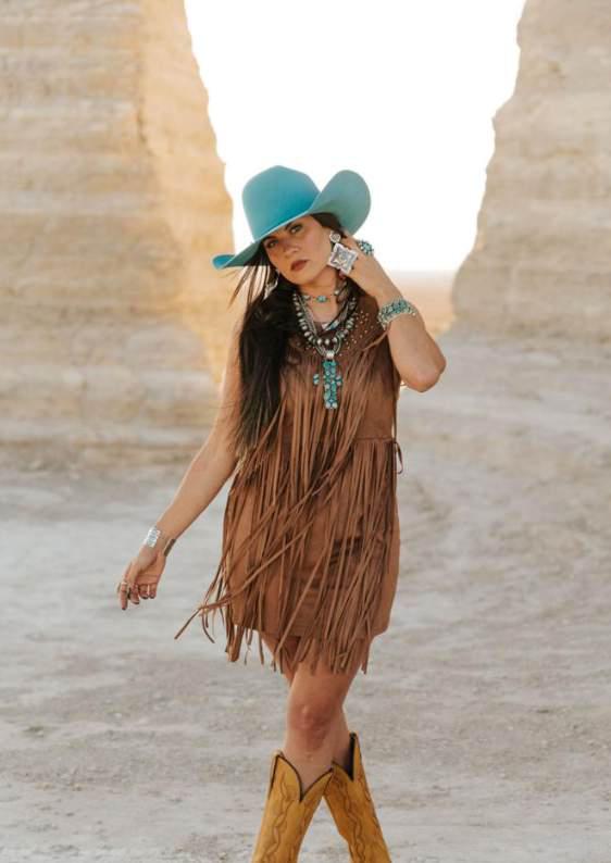 Ladies Suede Dress.2505190