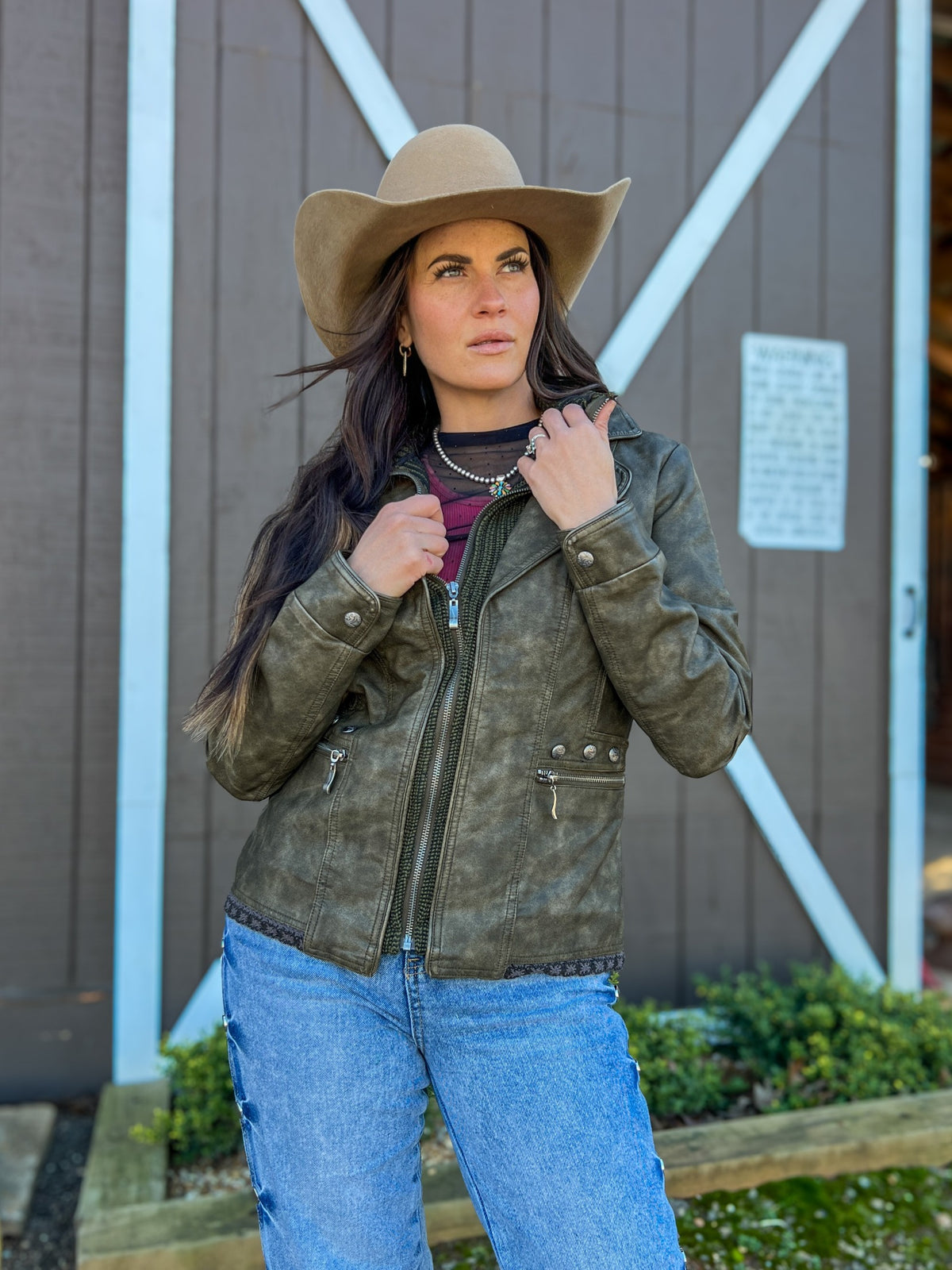 Ladies' Faux Leather Jacket | Style BF1701-6100