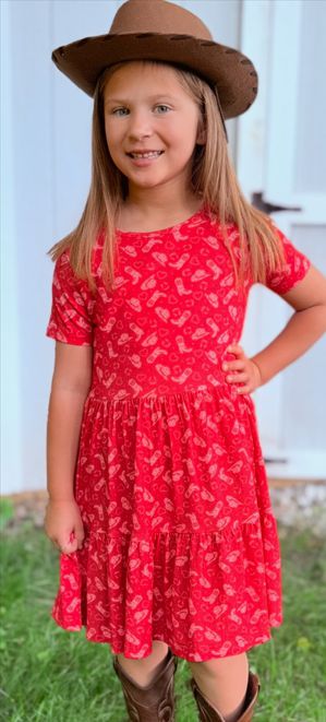 Girls Western Knit Dress.GMA-2056A