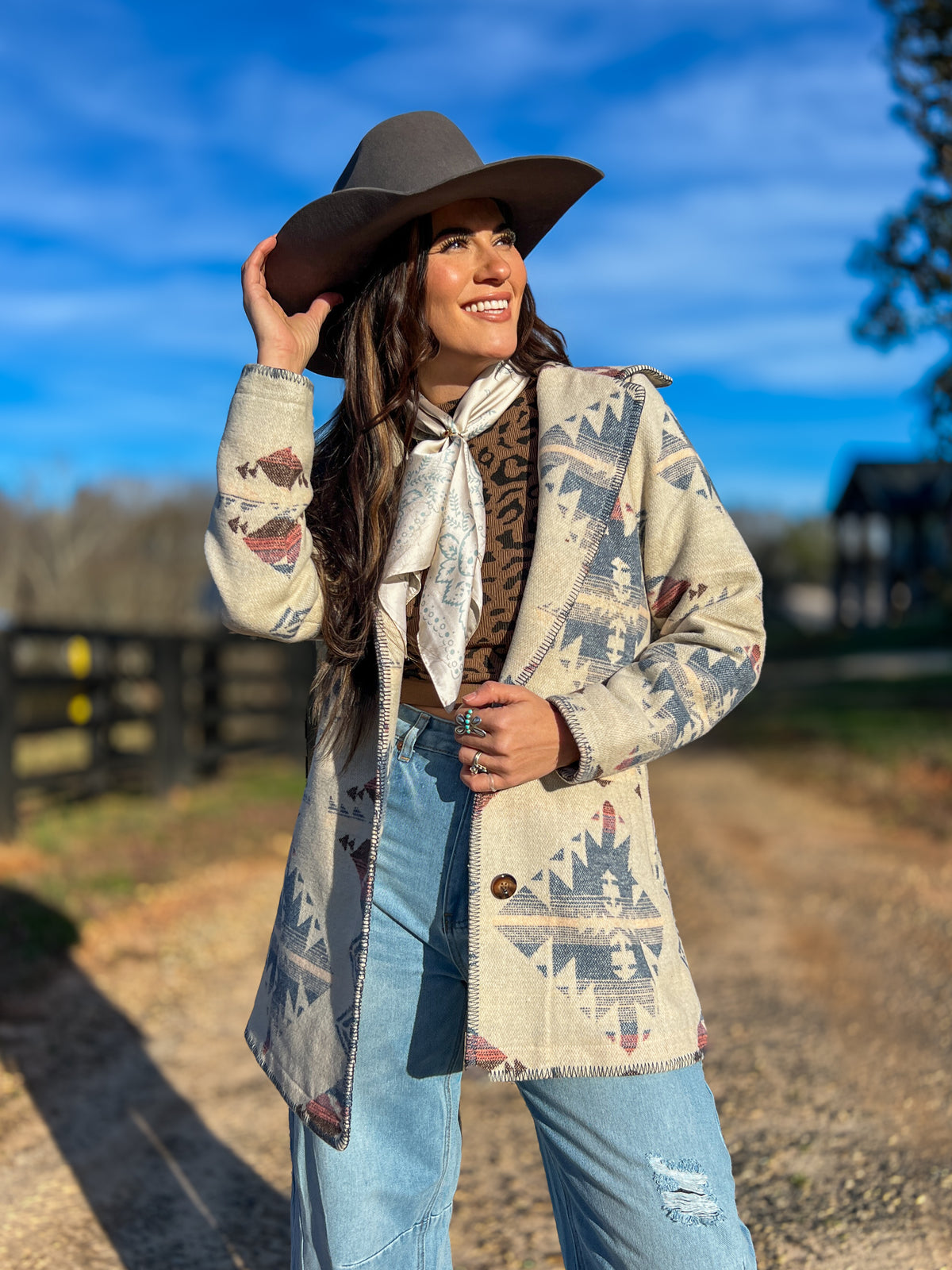 Ladies' Aztec Shirt Jacket | Style DA26-106