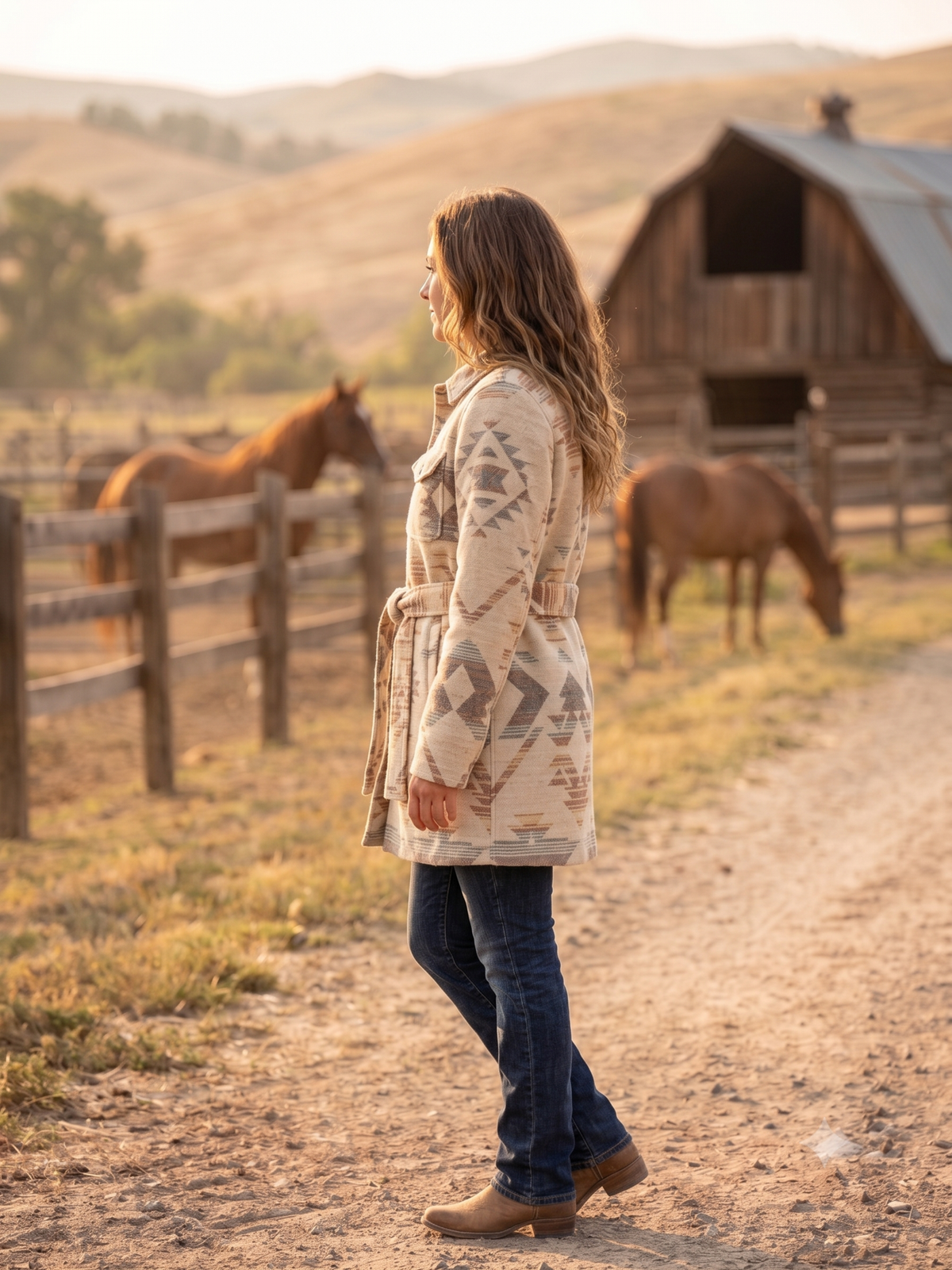 Ladies' Aztec Western Wrap | Style DA26-107