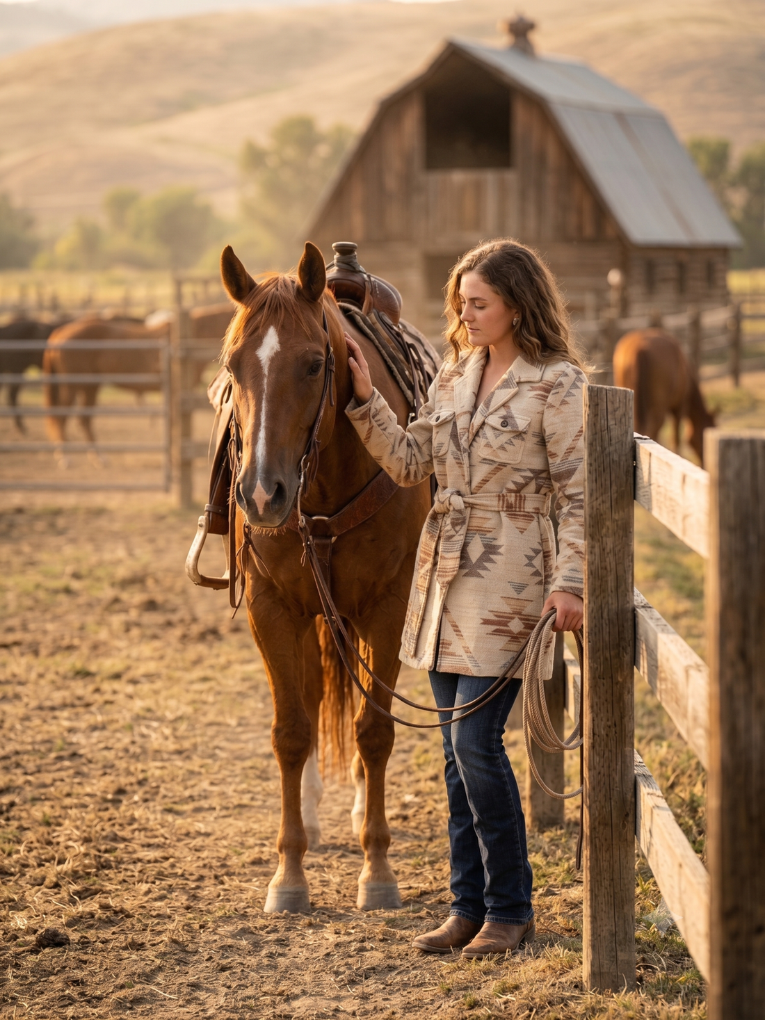 Ladies' Aztec Western Wrap | Style DA26-107