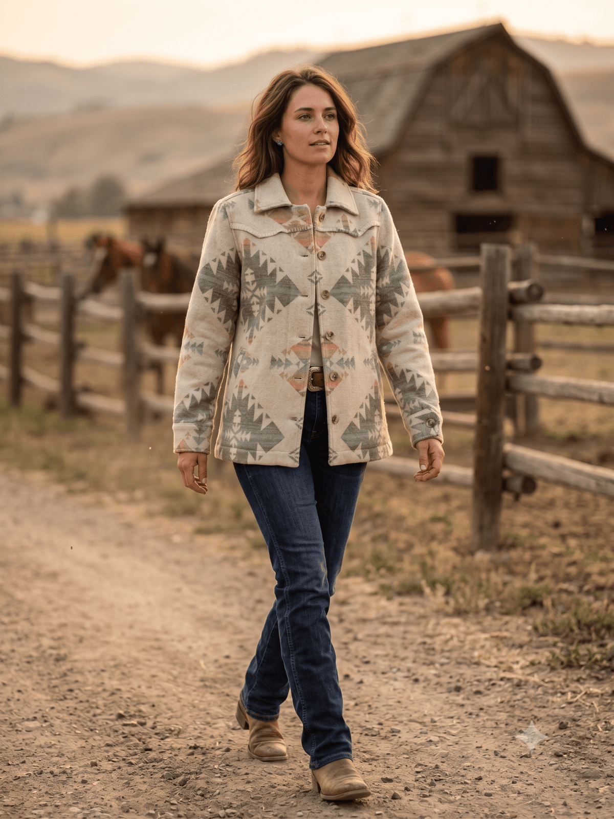 Ladies' Aztec Western Coat | Style DA26-109