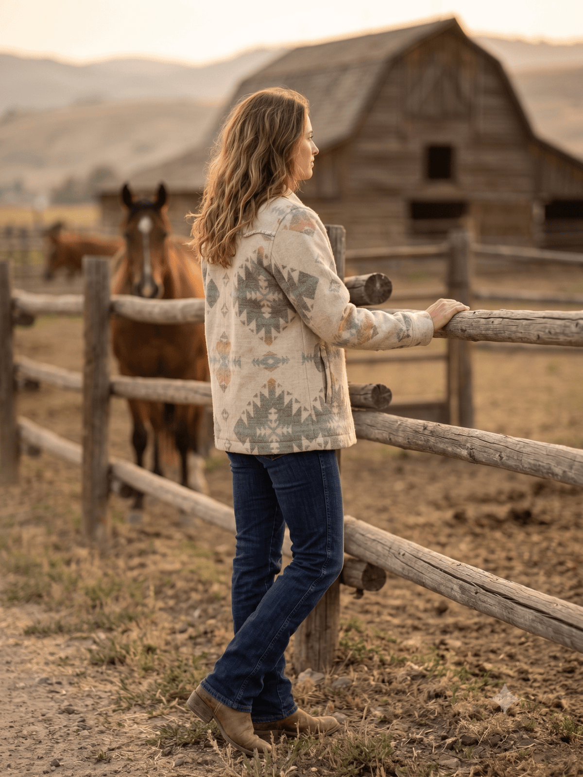 Ladies' Aztec Western Coat | Style DA26-109